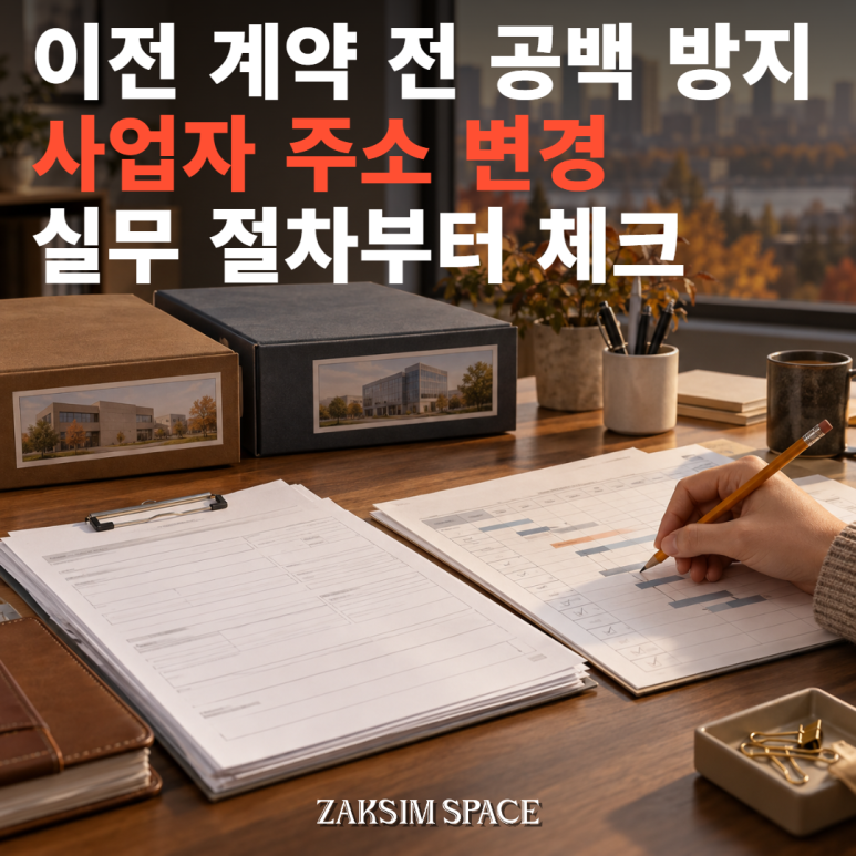 사업자주소변경 전 기존 사업자가 먼저 체크해야 할 주소 이전 실무