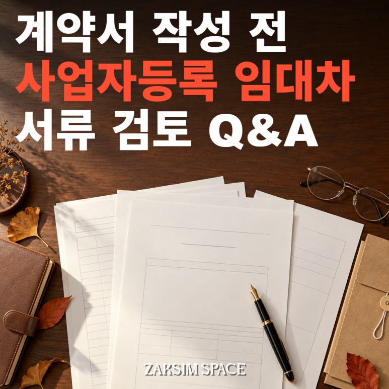 사업자등록 임대차계약서 작성 시 확인해야 할 핵심 실무 Q&A