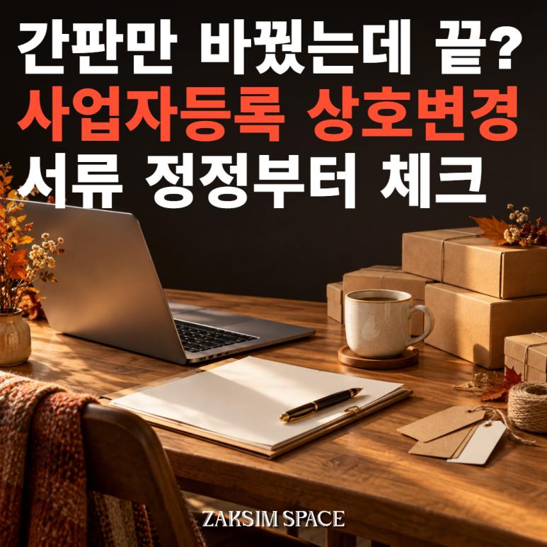 사업 이름을 바꾸기로 했다면, 상호변경 후 함께 확인할 것들
