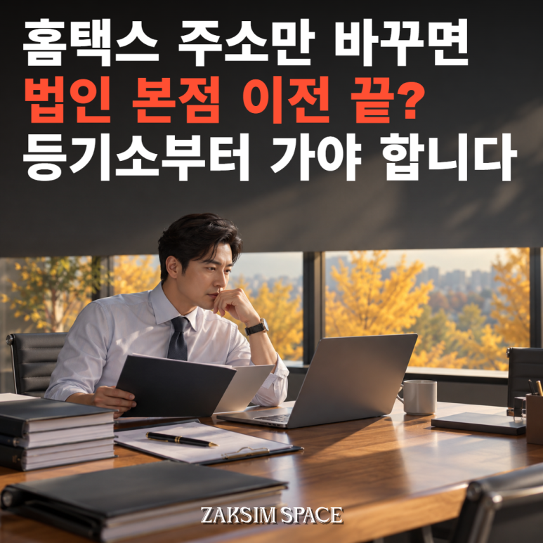 법인 본점 주소를 옮긴다면? 사업자 주소 변경과 다른 점 정리
